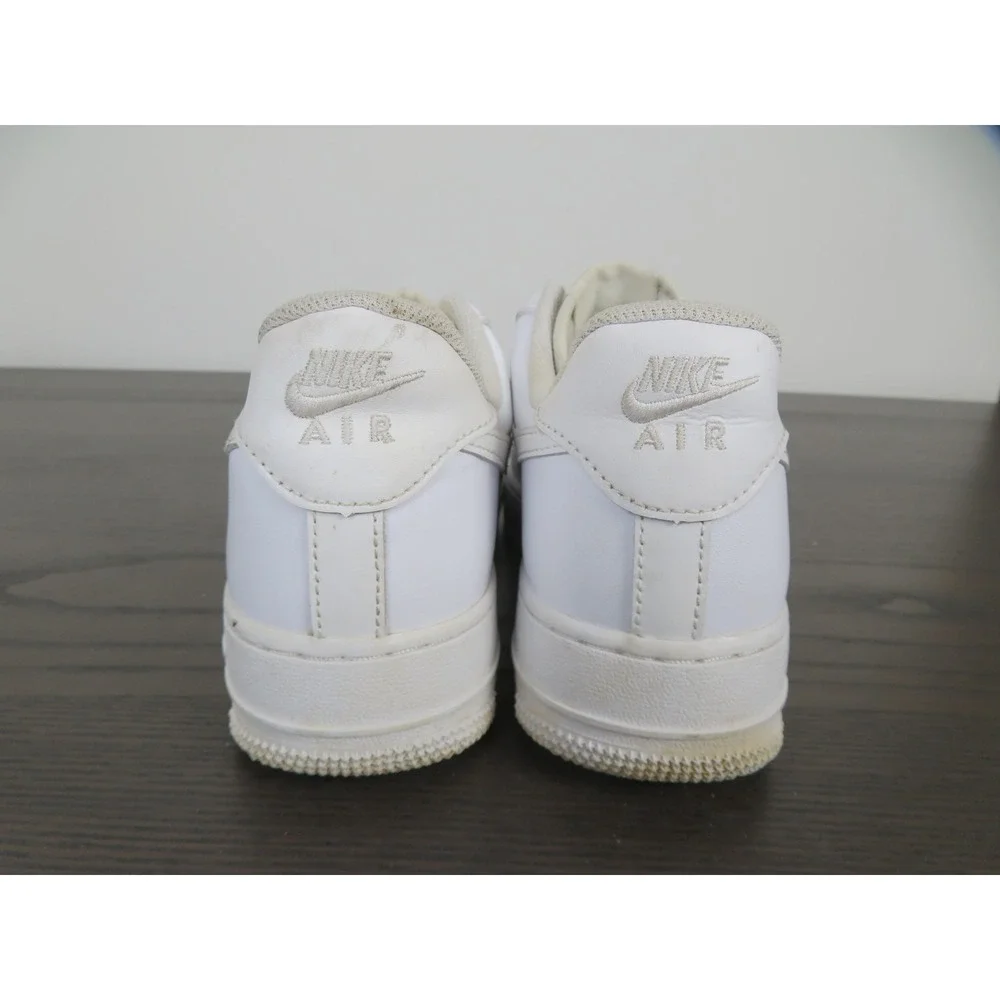 Nike Air Force 1 Shoes Womens 9.5 White Leather Casual Sneakers DD8959-100 - Picture 6 of 10